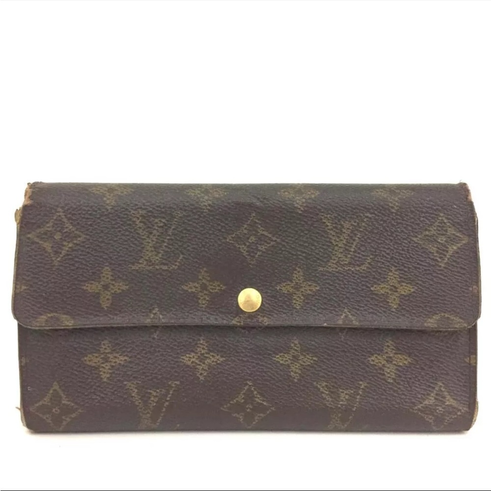 Louis Vuitton Monogram Portefeiulle Sarah Long Bifold Wallet - Picture 1 of 8